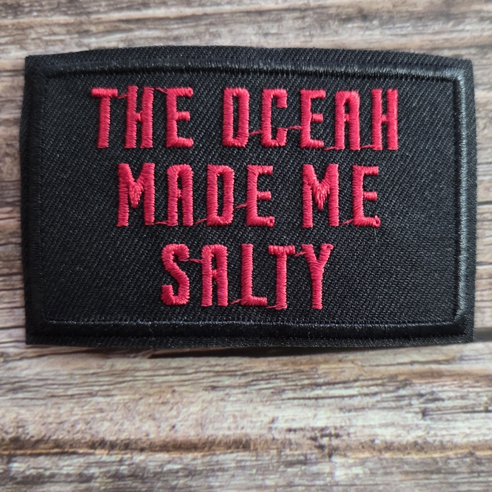 3/13$ The Ocean Made Me Salty Punk Y2k 90s Iron on Patch